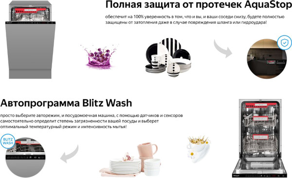 Изображение товара Посудомоечная машина Weissgauff BDW 4536 D Inverter AutoOpen Infolight