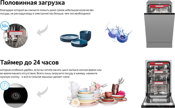 Изображение товара Посудомоечная машина Weissgauff BDW 4536 D Inverter AutoOpen Infolight