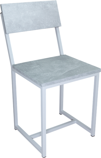 Изображение товара Стул Allerd Rion 38x32.5x43 / 3020110500 (белый муар/бетон)