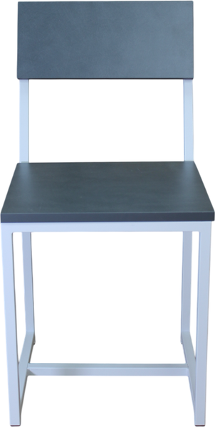 Изображение товара Стул Allerd Rion 38x32.5x43 / 3020110700 (белый муар/металл бруклин)