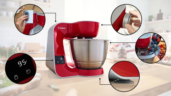 Изображение товара Кухонный комбайн Bosch MUM5X720 (красный/серый)