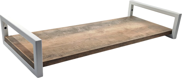 Изображение товара Полка Allerd 1 Rion 30x12 / 4050110300 (белый муар/австралийское дерево)