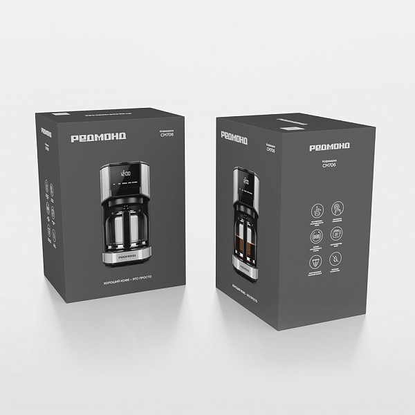 Изображение товара Капельная кофеварка Redmond CM706 (черный)
