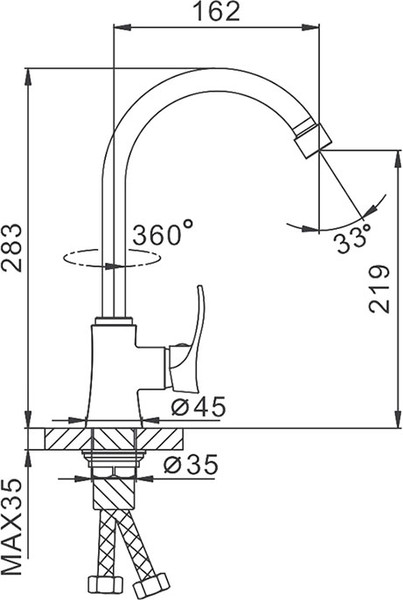 Изображение товара Смеситель Frap F40501