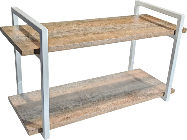 Изображение товара Полка Allerd 2 Rion 30x40 / 4060110300 (белый муар/австралийское дерево)