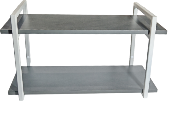 Изображение товара Полка Allerd 2 Rion 30x40 / 4060110700 (белый муар/металл бруклин)