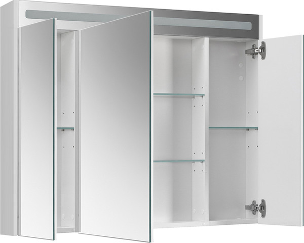 Изображение товара Шкаф с зеркалом для ванной Belux Бристоль ВШ 100 (1, белый глянцевый)