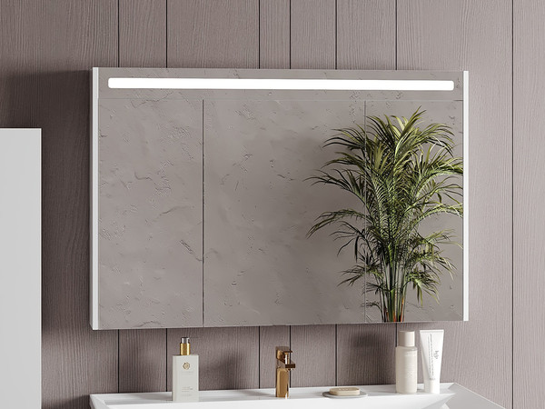 Изображение товара Шкаф с зеркалом для ванной Belux Бристоль ВШ 100 (1, белый глянцевый)