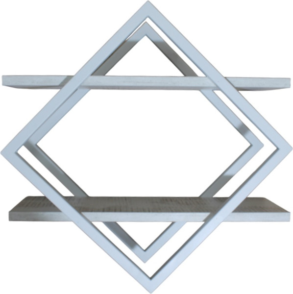 Изображение товара Полка Allerd Ромб 50x50 / 4070110200 (белый муар/энигма)