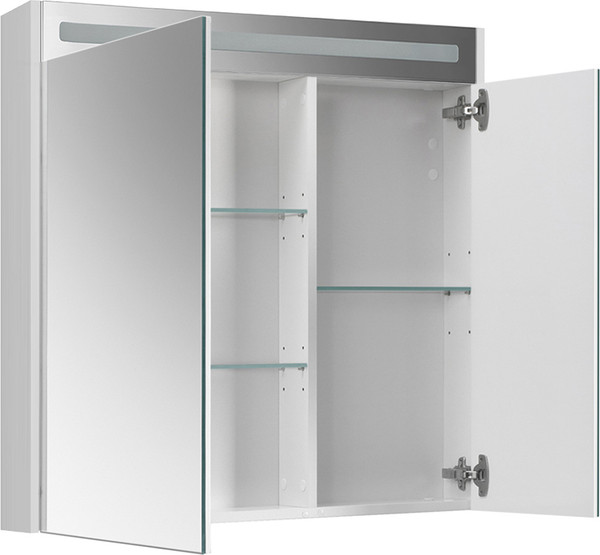 Изображение товара Шкаф с зеркалом для ванной Belux Бристоль ВШ 80 (1, белый глянцевый)