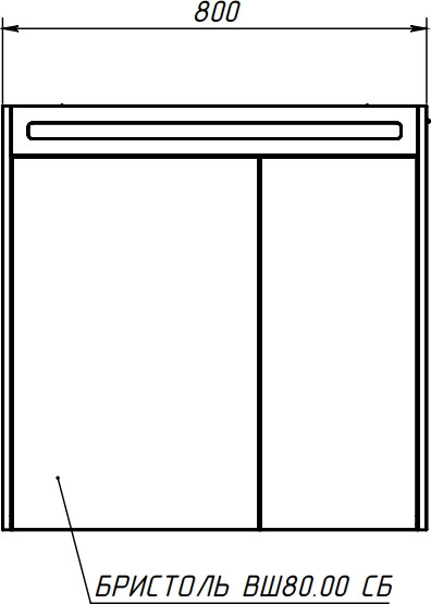 Изображение товара Шкаф с зеркалом для ванной Belux Бристоль ВШ 80 (1, белый глянцевый)