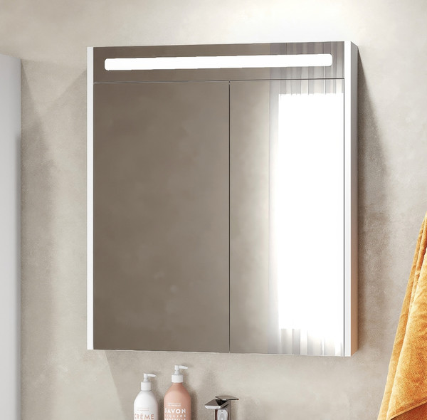 Изображение товара Шкаф с зеркалом для ванной Belux Бристоль ВШ 75 (1, белый глянцевый)