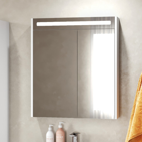 Изображение товара Шкаф с зеркалом для ванной Belux Бристоль ВШ 70 (1, белый глянцевый)