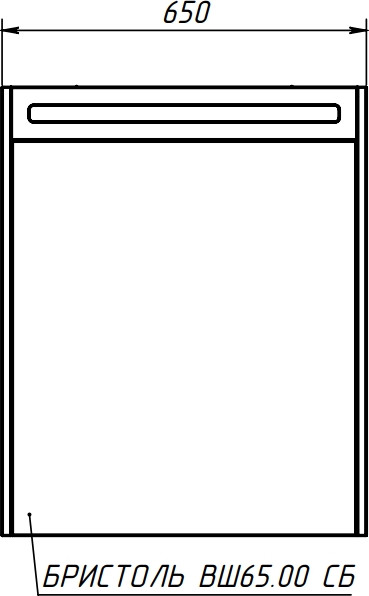 Изображение товара Шкаф с зеркалом для ванной Belux Бристоль ВШ 65 (1, белый глянцевый)