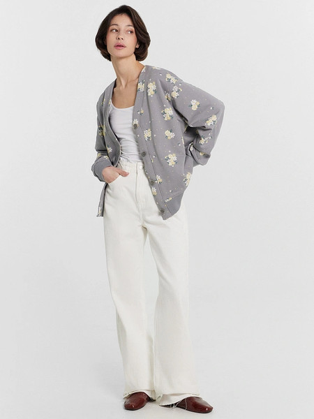 Изображение товара Кардиган Mark Formelle 172114 (р.164/170-92-98, цветы на сером)