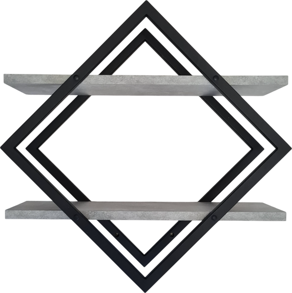 Изображение товара Полка Allerd Ромб 50x50 / 4070210500 (черный муар/бетон)