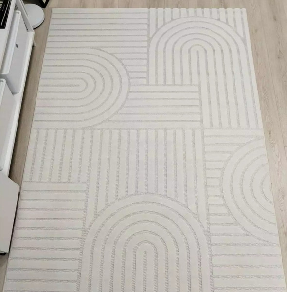 Изображение товара Ковер Radjab Carpet Сканди Сизаль Прямоугольник 10946A / 12199RK (3x4, Krem/Krem)