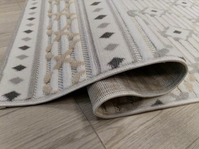 Изображение товара Ковер Radjab Carpet Сканди Сизаль Прямоугольник 10706A / 12244RK (3x4, Grii/Krem)
