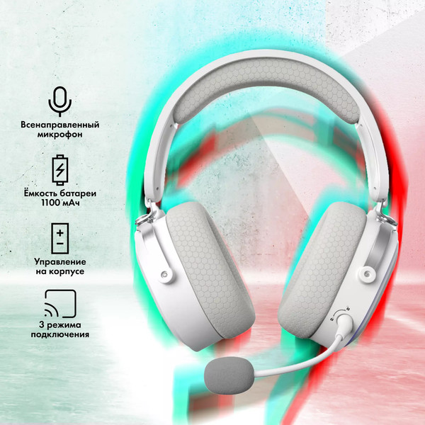 Изображение товара Наушники-гарнитура GMNG GG-HS405W (белый)