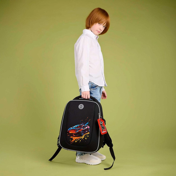 Изображение товара Школьный рюкзак Grizzly RAf-593-3 (черный)