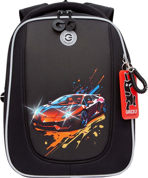 Изображение товара Школьный рюкзак Grizzly RAf-593-3 (черный)