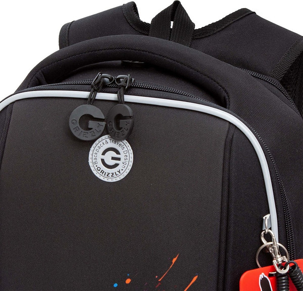 Изображение товара Школьный рюкзак Grizzly RAf-593-3 (черный)