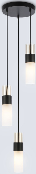 Изображение товара Люстра Ambrella LH55102/3 BK/FR/TI (черный/белый матовый/янтарь)