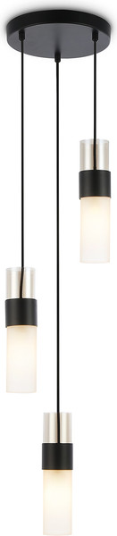 Изображение товара Люстра Ambrella LH55102/3 BK/FR/TI (черный/белый матовый/янтарь)