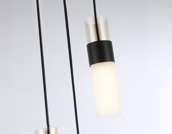 Изображение товара Люстра Ambrella LH55102/3 BK/FR/TI (черный/белый матовый/янтарь)