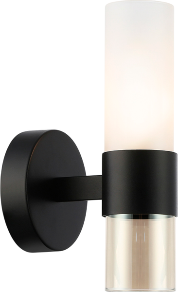 Изображение товара Бра Ambrella LH55106 BK/FR/TI (черный/белый матовый/янтарь)