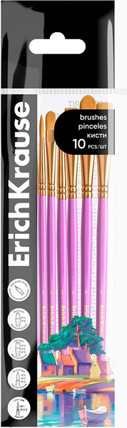 Изображение товара Набор кистей Erich Krause Art Spirit / 62941 (10шт, розовый)