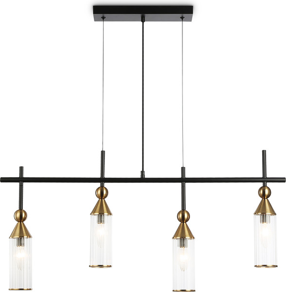 Изображение товара Люстра Ambrella LH55254/4 BK/BS/CL (черный/латунь/прозрачный)