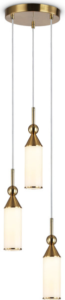 Изображение товара Люстра Ambrella LH55272/3 BS/FR (латунь/белый матовый)