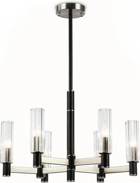 Изображение товара Люстра Ambrella LH55501/6 SN/BK/CL (сатин никель/черный/прозрачный)