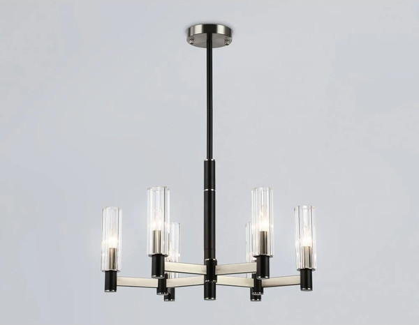 Изображение товара Люстра Ambrella LH55501/6 SN/BK/CL (сатин никель/черный/прозрачный)