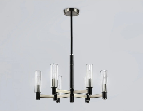 Изображение товара Люстра Ambrella LH55501/6 SN/BK/CL (сатин никель/черный/прозрачный)