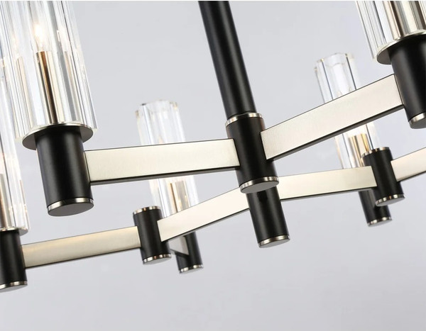 Изображение товара Люстра Ambrella LH55501/6 SN/BK/CL (сатин никель/черный/прозрачный)