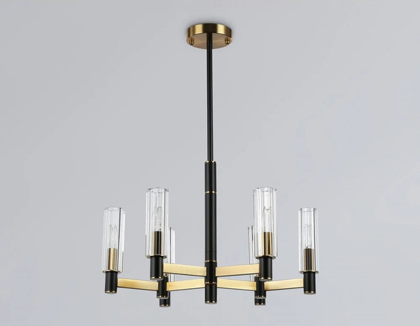 Изображение товара Люстра Ambrella LH55511/6 BK/BS/CL (черный/латунь/прозрачный)
