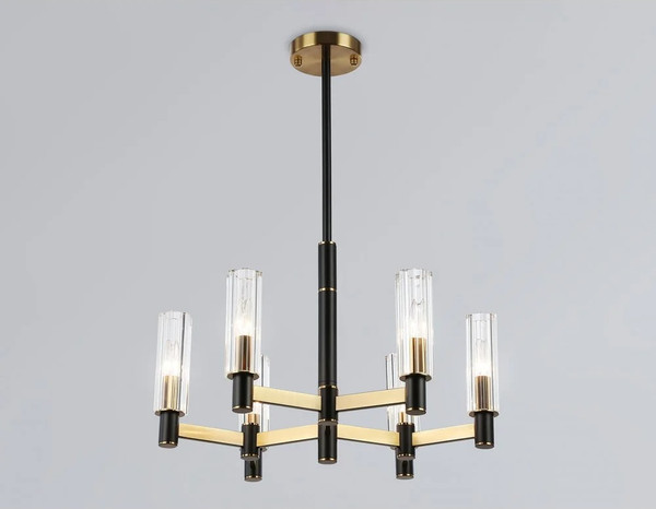 Изображение товара Люстра Ambrella LH55511/6 BK/BS/CL (черный/латунь/прозрачный)