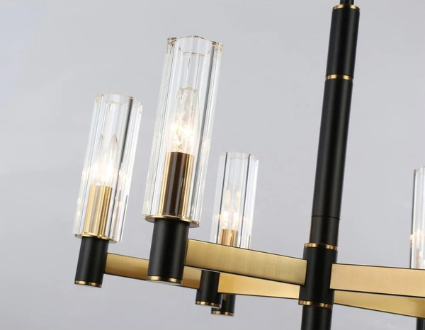 Изображение товара Люстра Ambrella LH55511/6 BK/BS/CL (черный/латунь/прозрачный)