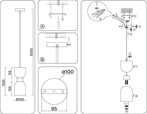 Изображение товара Потолочный светильник Ambrella LH56081 СH/FR (хром/белый матовый)