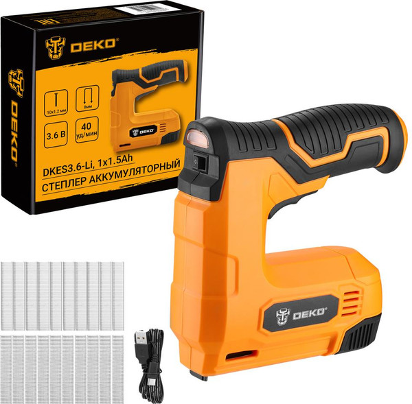 Изображение товара Аккумуляторный степлер Deko DKES3.6-Li / 083-1099