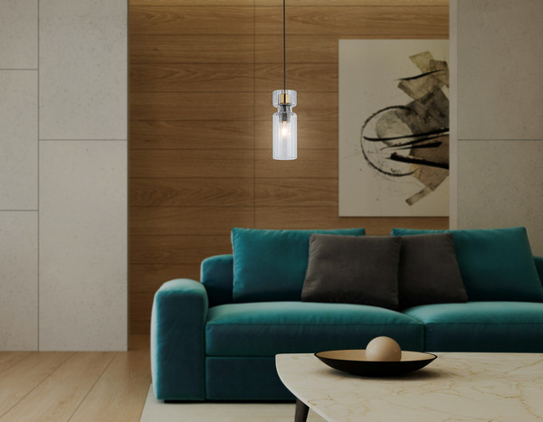 Изображение товара Потолочный светильник Ambrella LH56111 BK/BS/CL (черный/латунь/прозрачный)