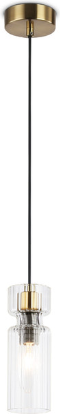 Изображение товара Потолочный светильник Ambrella LH56111 BK/BS/CL (черный/латунь/прозрачный)