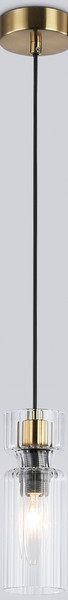 Изображение товара Потолочный светильник Ambrella LH56111 BK/BS/CL (черный/латунь/прозрачный)