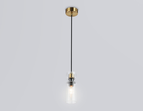 Изображение товара Потолочный светильник Ambrella LH56111 BK/BS/CL (черный/латунь/прозрачный)