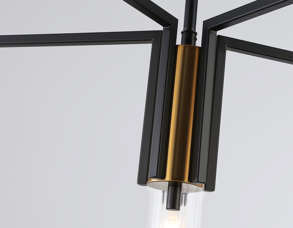 Изображение товара Люстра Ambrella LH56113/5 BK/BS/CL (черный/латунь/прозрачный)