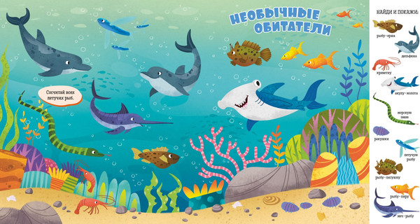 Изображение товара Развивающая книга CLEVER Найди и покажи, малыш. Океаны и моря, твердая обложка