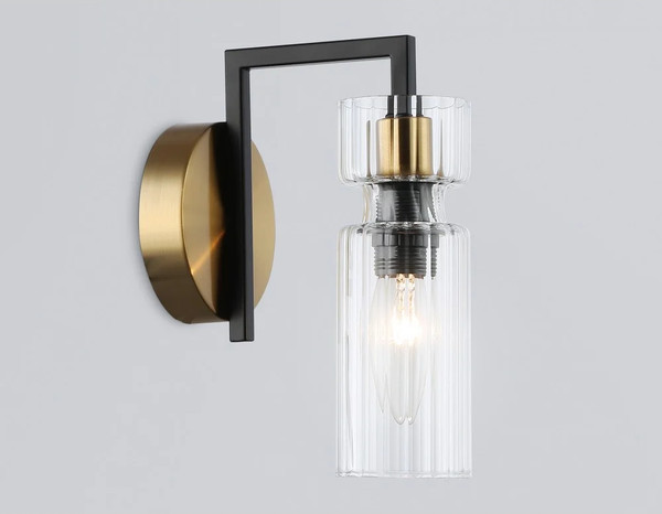 Изображение товара Бра Ambrella LH56119 BK/BS/CL (черный/латунь/прозрачный)