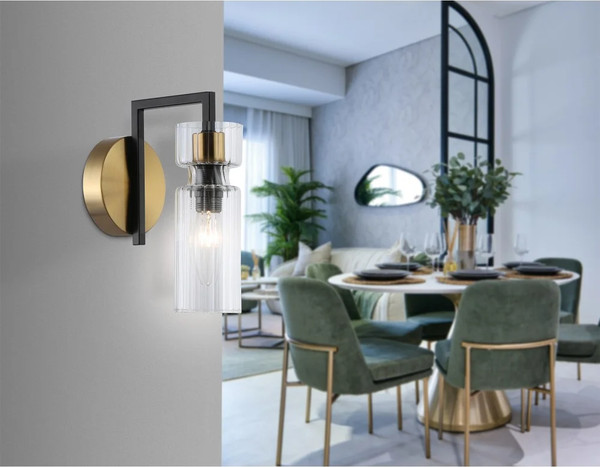 Изображение товара Бра Ambrella LH56119 BK/BS/CL (черный/латунь/прозрачный)